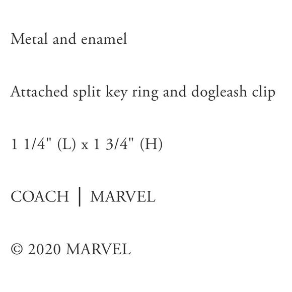 🆕 Coach x Marvel Captain America Bear Key Fob - Picture 5 of 6